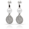 Серебряные серьги висячие с жемчугом Александрия UNOde50 Alexandria, изображение 3