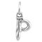 Серебряная подвеска на цепочку Буква P малая UNOde50