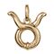 Золотая подвеска знак зодиака Телец UNOde50 Taurus