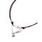 Серебряное колье с с натуральной кожей UNOde50 Heart, изображение 3