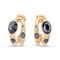 Золотые серьги женские с кристаллами Сваровски UNOde50 Sunshine