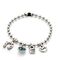 Серебряный браслет женский с подвесками и кристаллом Сваровски UNOde50 Ser Unico