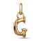 Золотая подвеска Буква G малая UNOde50
