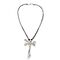 Серебряное ожерелье женское с натуральной кожей Стрекоза Ser Rebelde, изображение 2