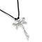 Серебряное ожерелье женское с натуральной кожей Стрекоза Ser Rebelde, изображение 3