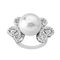 Серебряное кольцо женское с органическим  жемчугом и кубиками циркония Social Event Majorica, Размер (мм): 16,85