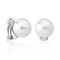 Серебряные серьги клипсы с органическим жемчугом Majorica Lyra