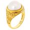 Золотое кольцо женское с жемчугом Majorica Etna, Размер (мм): 18,1