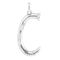 Серебряная подвеска на цепочку Буква С большая UNOde50