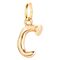 Золотая подвеска на цепочку Буква C малая UNOde50, изображение 2