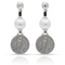 Серебряные серьги висячие с жемчугом Александрия UNOde50 Alexandria, изображение 2