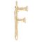 Золотая подвеска на цепочку Буква F большая UNOde50