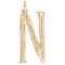 Золотая подвеска на цепочку Буква N большая UNOde50