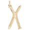 Золотая подвеска на цепочку Буква X большая UNOde50