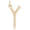 Золотая подвеска на цепочку Буква Y большая UNOde50