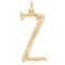 Золотая подвеска на цепочку Буква Z большая UNOde50