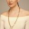 Золотое колье женское с комбинированными звеньями UNOde50 Yolo, изображение 7