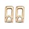 Золотые серьги женские прямоугольные UNOde50 Stand out