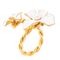 Золотое кольцо женское с жемчугом Majorica Flowers