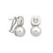 Серебряные серьги с органическим жемчугом и кубиками циркония Majorica EXQUISITE