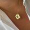 Золотое колье женское с подвеской Majorica Alphabet, изображение 3