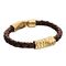 Кожаный браслет мужской с золотом UNOde50 Roots, изображение 2