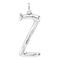 Серебряная подвеска на цепочку Буква Z большая UNOde50