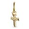 Золотая подвеска для пирсинга Крестик UNOde50 Take me to church