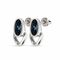 Серебряные серьги женские с темно-синими кристаллами Swarovski UNOde50 The Queen, изображение 2