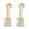 Золотые серьги женские с цирконием UNOde50 Divine