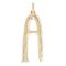 Золотая подвеска на цепочку Буква A большая UNOde50