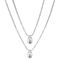 Серебряное колье двойное с кристаллами Сваровски UNOde50 To You, изображение 2