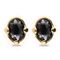 Золотые серьги с черным кристаллом UNOde50, изображение 2