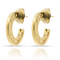 Золотые серьги полукольца с гравировкой Ciclon Ocaso, изображение 2