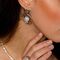 Серебряные серьги женские с жемчугом Сферический UNOde50 Inorbit, изображение 6