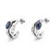 Серебряные серьги женские с кристаллами Сваровски UNOde50 Sunshine, изображение 2