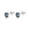 Серебряные серьги с кристаллом Сваровски UNOde50 Aura Blue, изображение 2