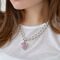 Серебряное колье с сердечком Ciclon Romance, изображение 2