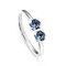 Серебряный браслет женский с кристаллами Сваровски UNOde50 Aura Blue, Размер (мм): 155, изображение 2