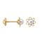 Золотые серьги с органическим жемчугом Majorica Gold Sparkle