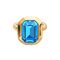 Золотое кольцо c кристаллом Swarovski UNOde50 Ядро, Размер (мм): 17,3-17,7, изображение 3