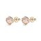 Золотые серьги женские с кристаллами Сваровски UNOde50 Aura Pink, изображение 2