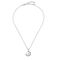 Серебряное колье с подвеской из органического жемчуга и фианитами  Majorica Exquisite, изображение 3